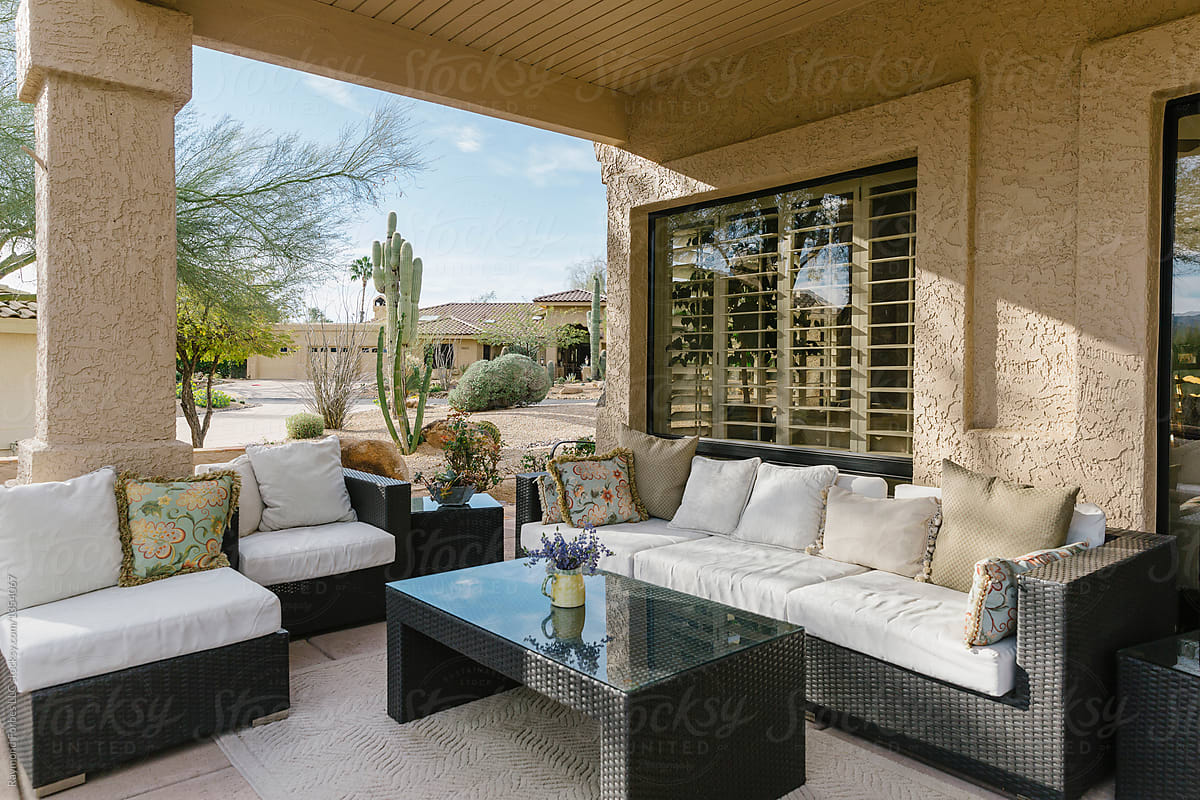 Outdoor Residential Patio in Desert Souhwest USA