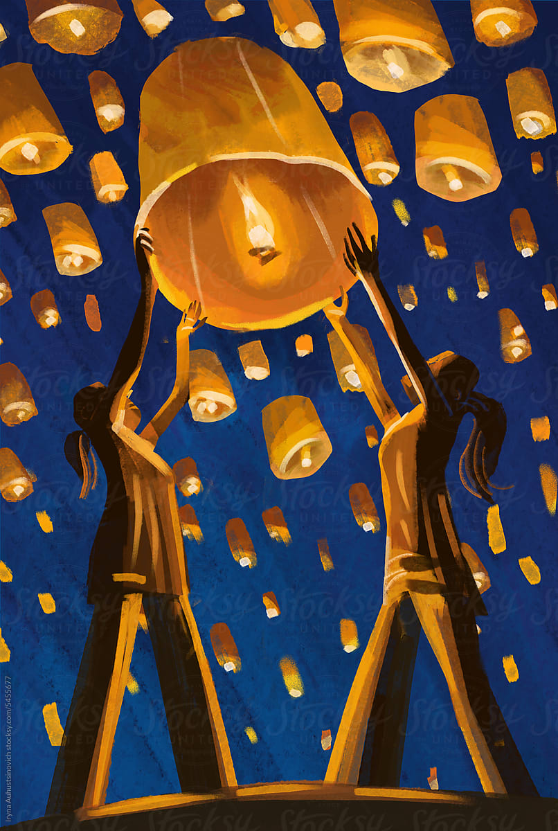lantern festival illustration