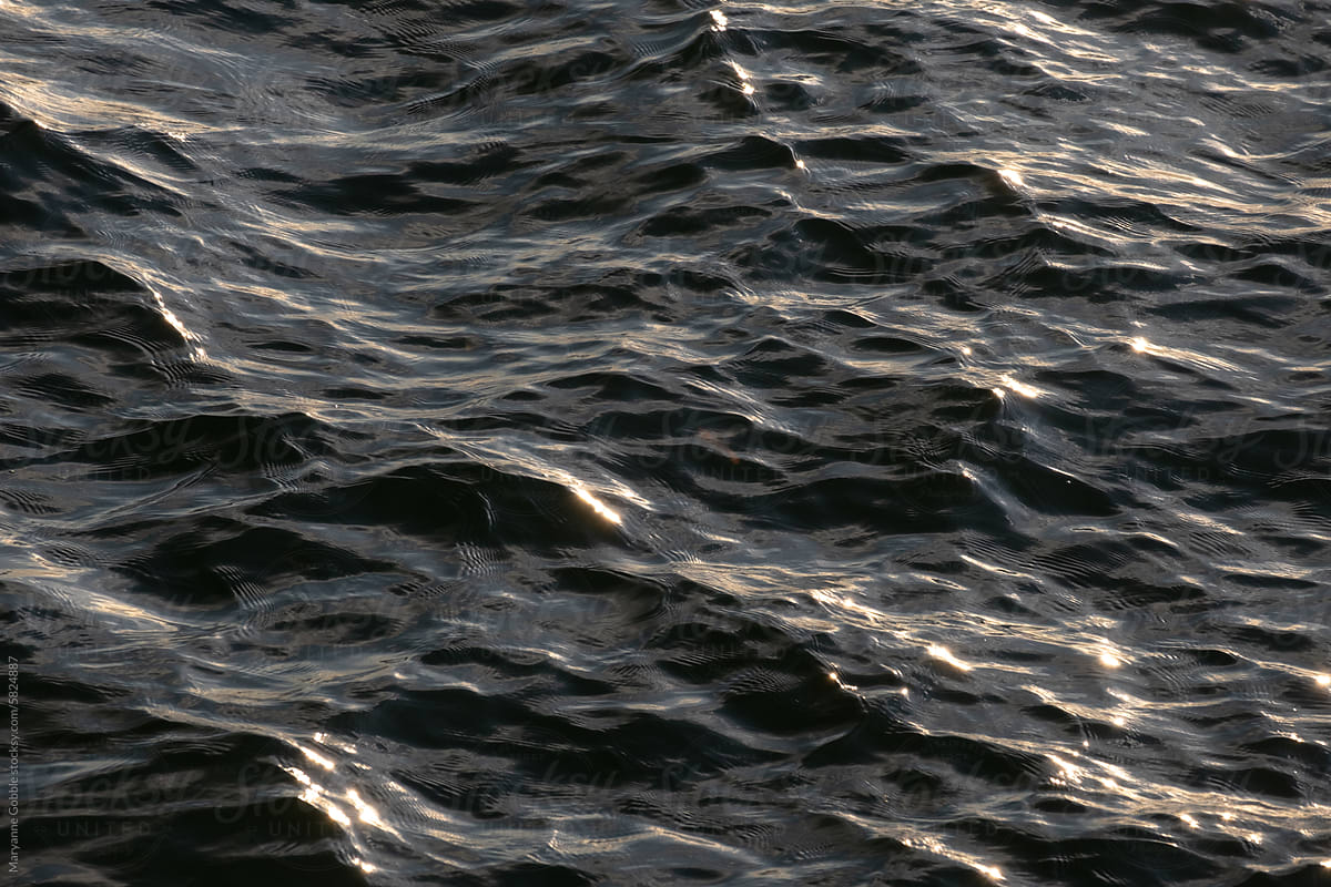 Dark Glossy Ocean Water Surface