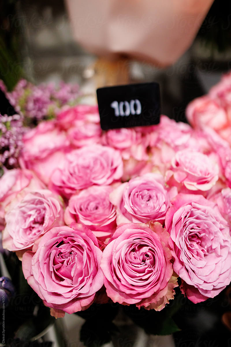 Bouquet rose shop retail