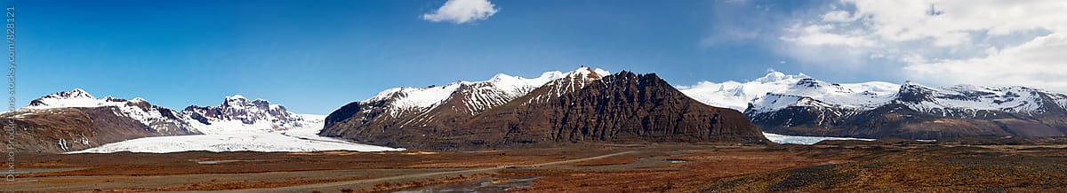 Icelandic glacier mountain landscape