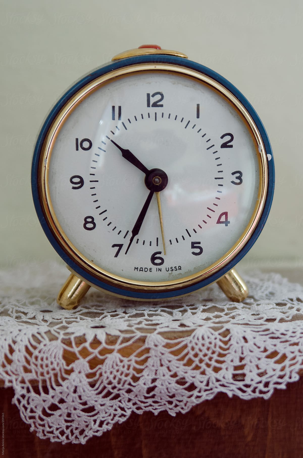 Old retro alarm clock