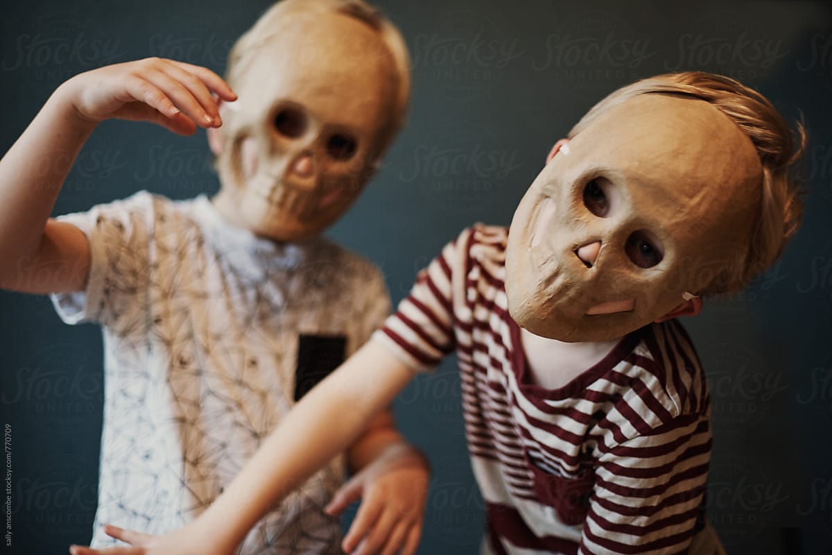 Children Wearing Animal Masks by Stocksy Contributor Sally Anscombe -  Stocksy