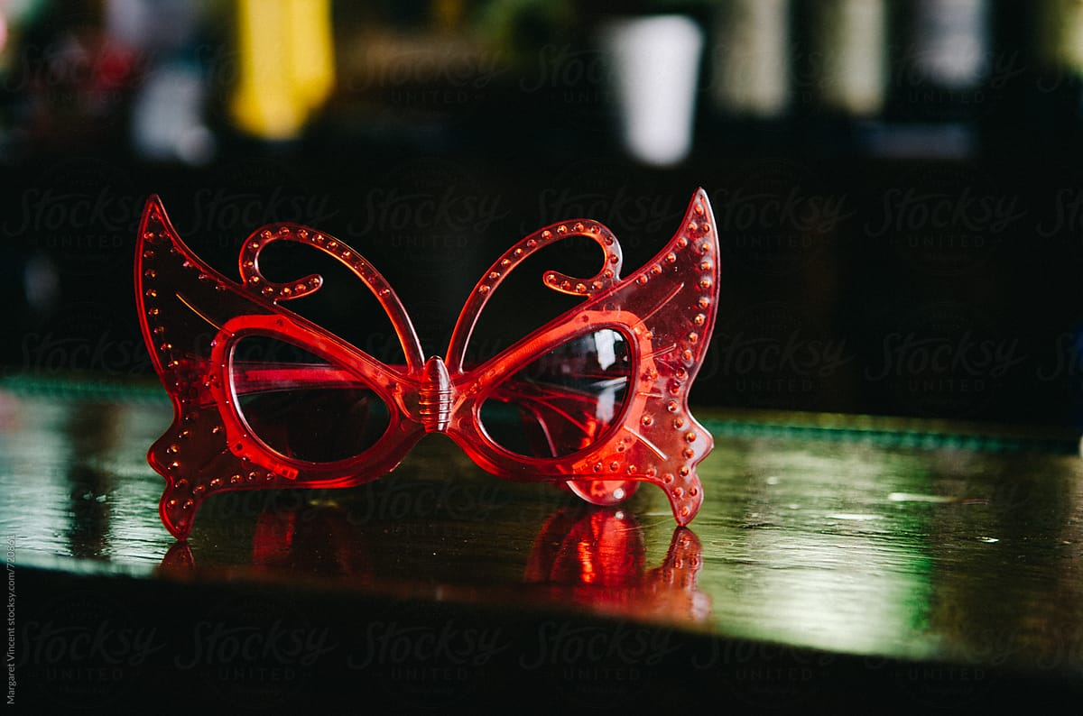 red butterfly sunglasses