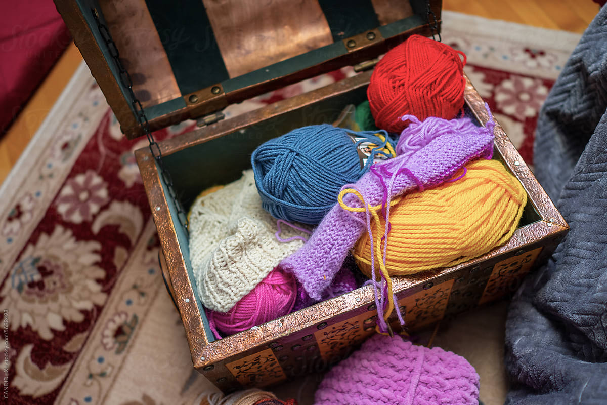 A Chestbox Full of Knitting Wool