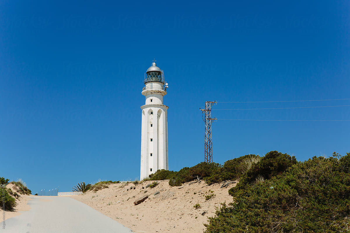 Trafalgar lighthouse and service road