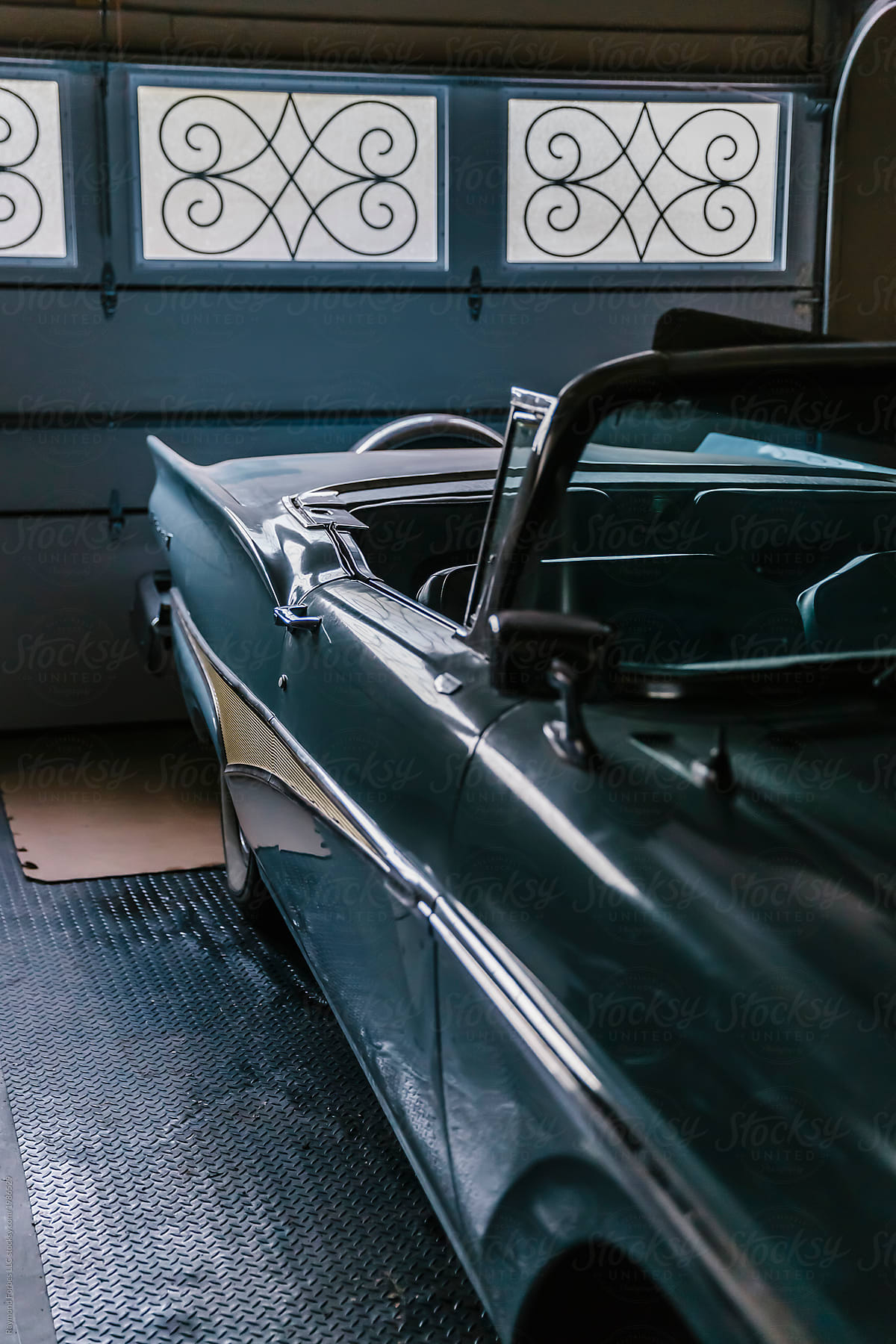 Vintage American Car in Grandpa\'s Garage