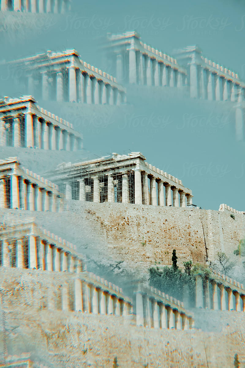 kaleidoscopic image of a detail of the Parthenon