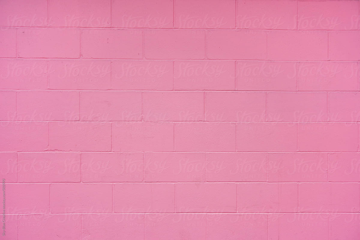 Brick pink wall