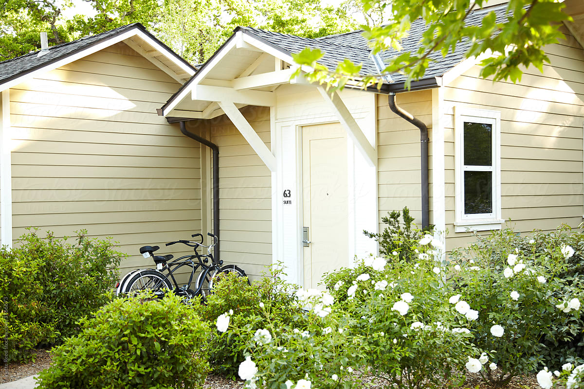 Cottage at luxury resort with bicycles