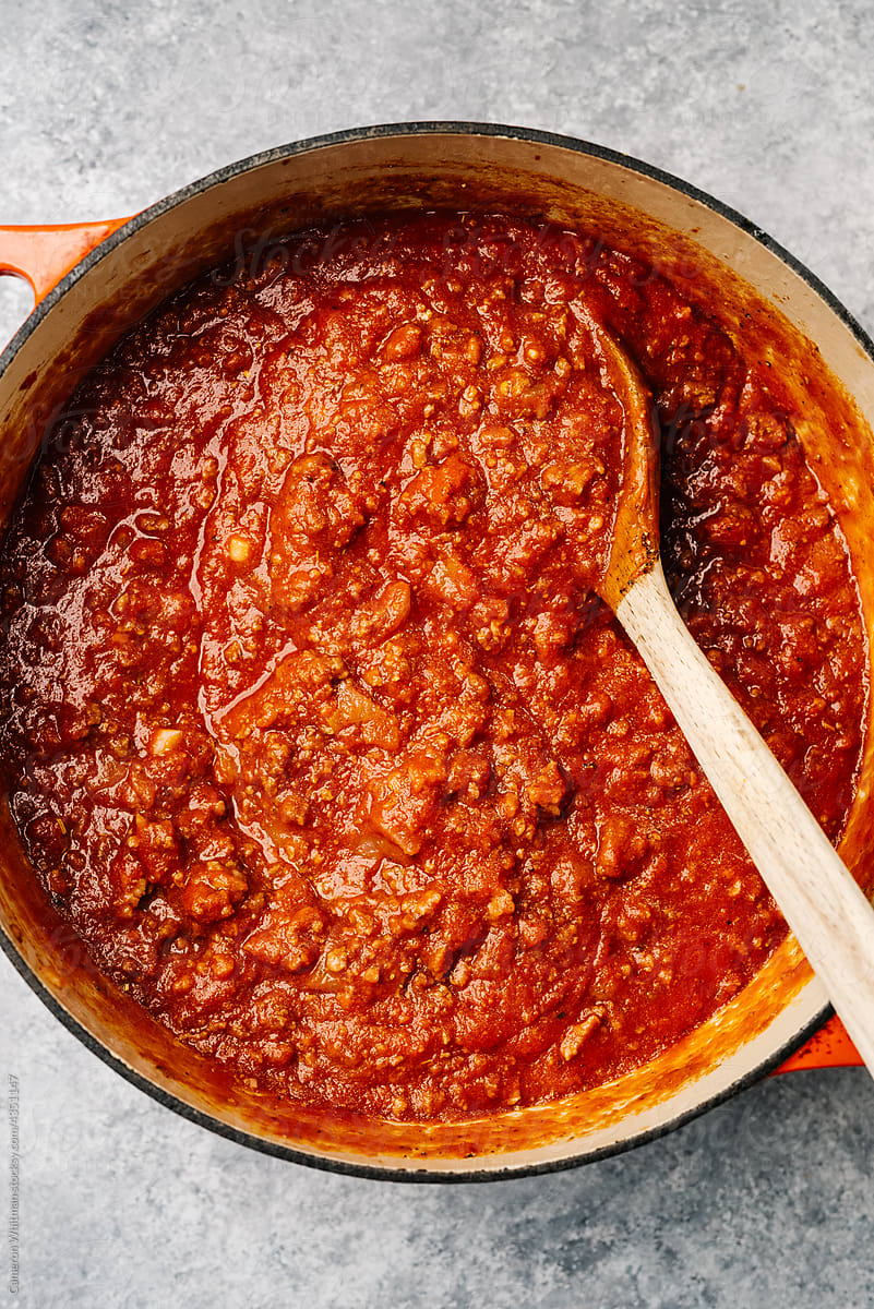 Cooking Italian Meat Sauce In a Dutch Oven