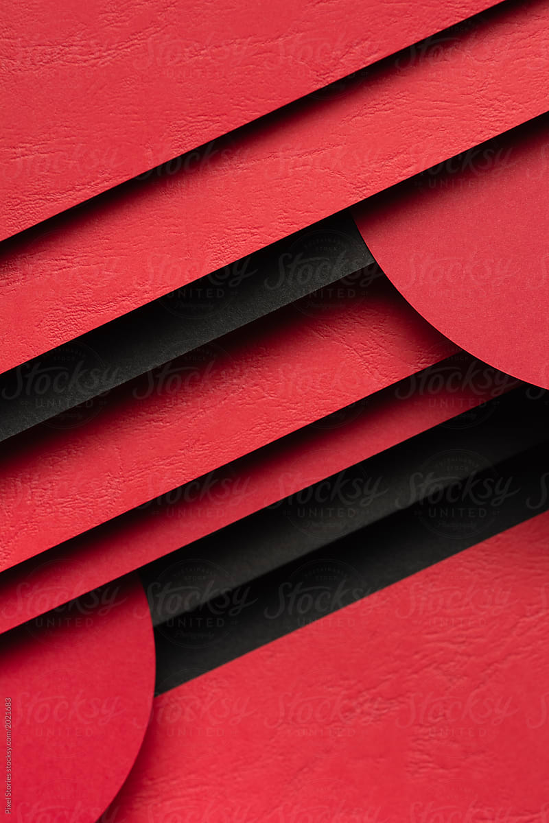 Red and black paper Background material design