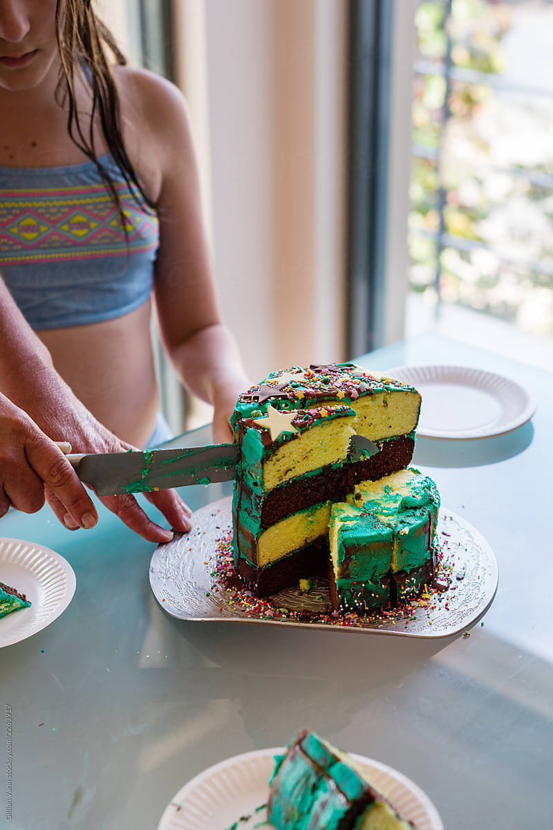 Cutting Birthday Cake By Stocksy Contributor Gillian Vann Stocksy