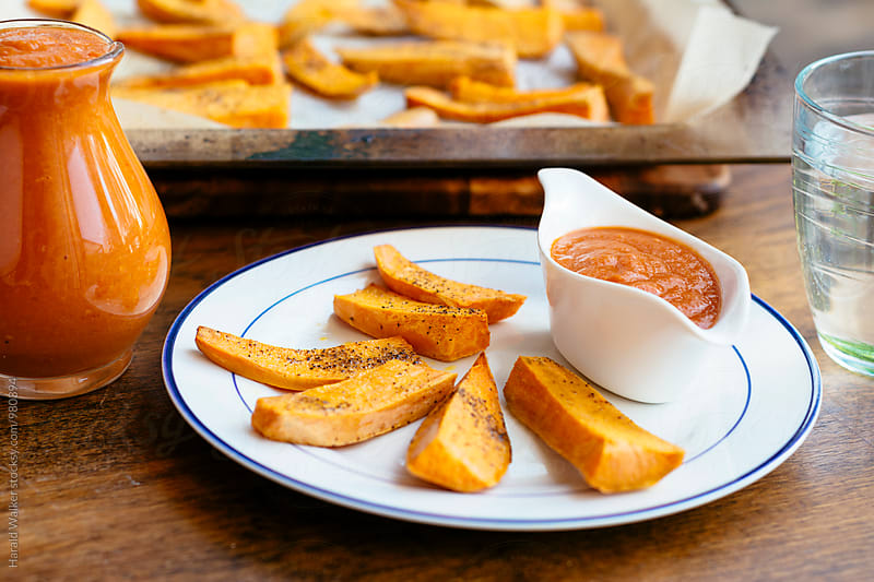 Sweet Potato Fries with Mango Ketchup