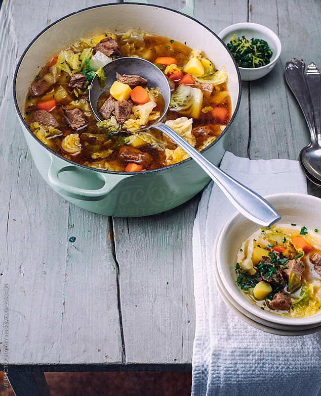 Irish stew with savoy