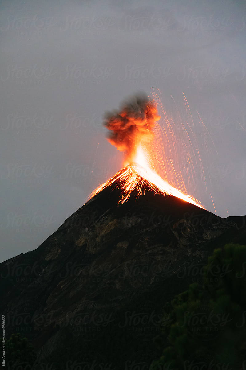 Fuego volcano eruption in Guatemala