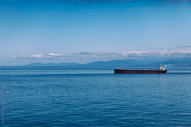 Oil Tanker Near Victoria, British Columbia