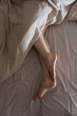 Beautiful Young Woman Sleeping In The Underwear by Stocksy Contributor  Mihajlo Ckovric - Stocksy