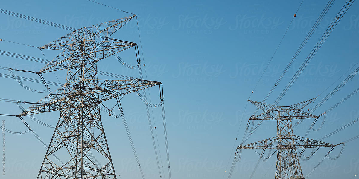 Electricity Pylons servicing the large city of Dubai