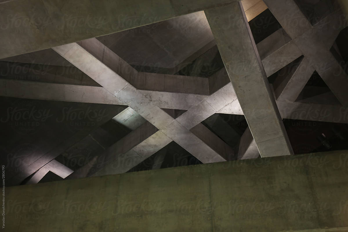 Abstract minimal concrete beams.