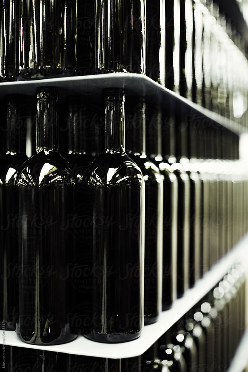 Dark Brown Empty Wine Bottles