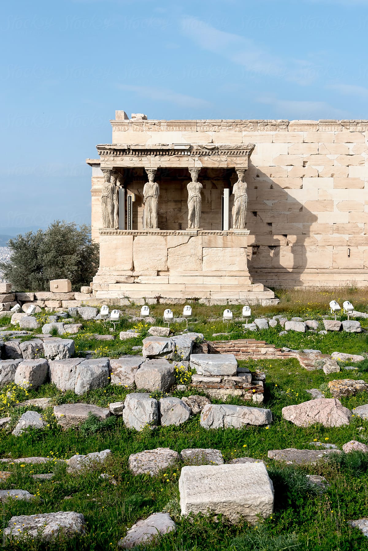 The Erechtheion on the Acropolis in Athens