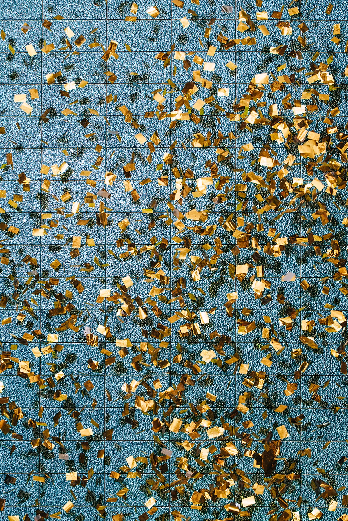 Golden Confetti Falling Down