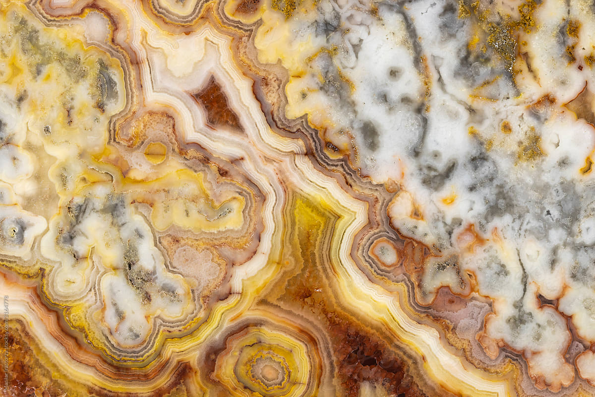 Macrophotographic Detail Of A Crazy Lace Agate From Western Australia