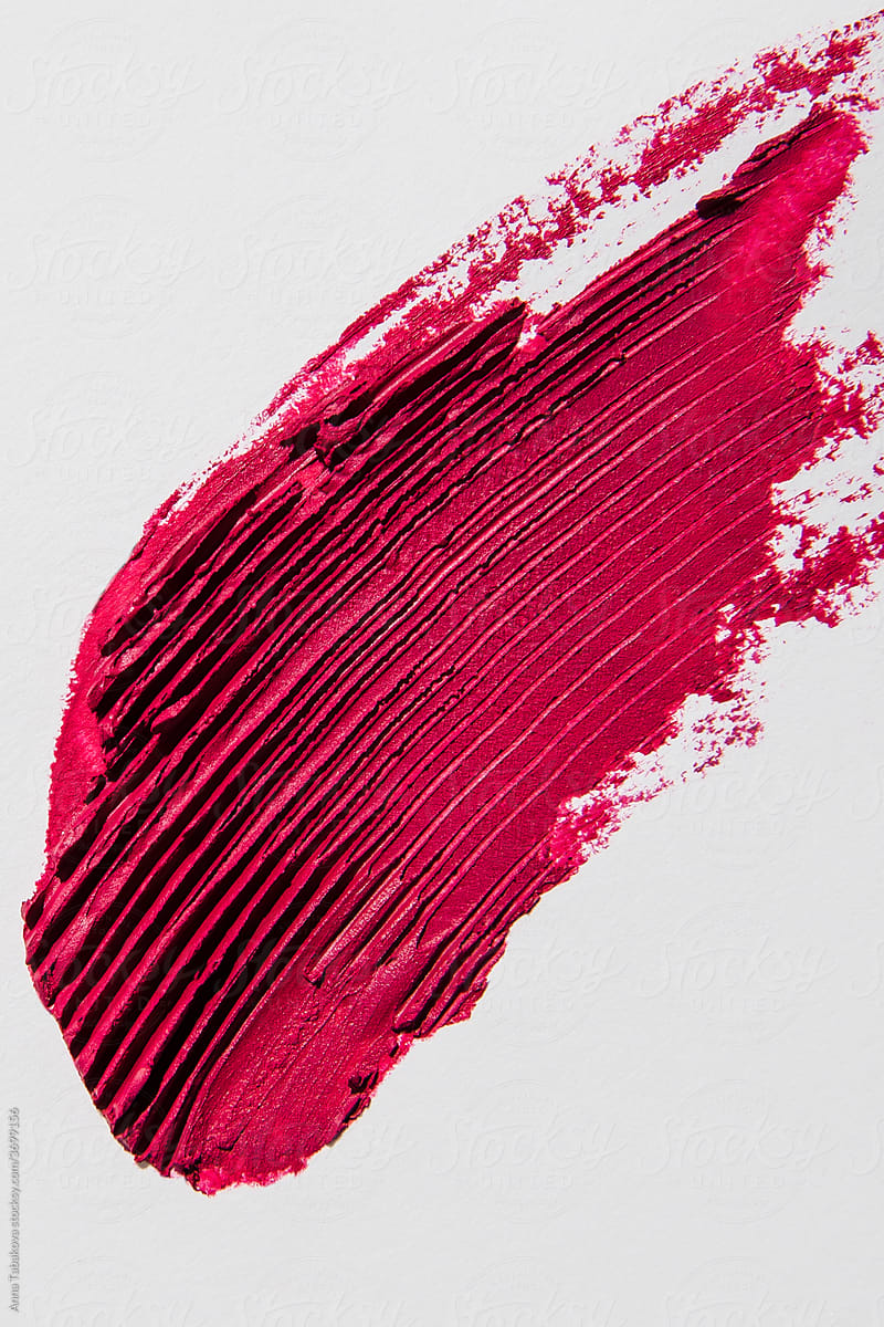 Red lipstick sample