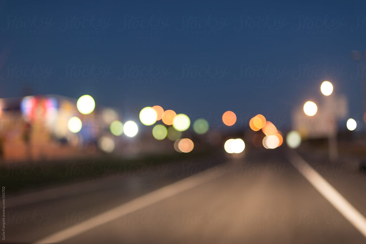 Bokeh city lights at nights