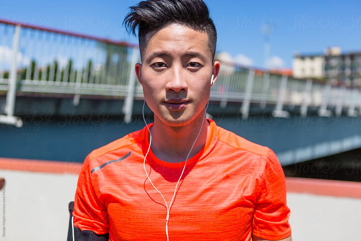 Asian Athlete Portrait Outdoors
