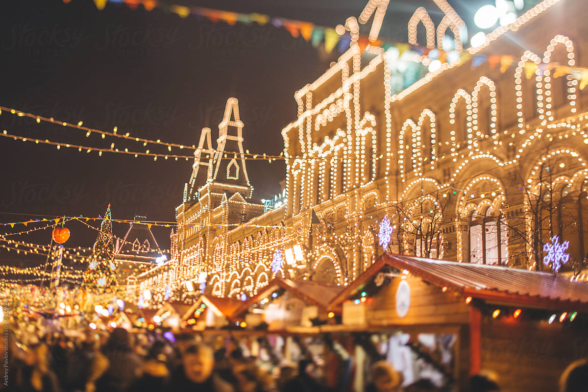 New year\'s fair at Red Square, Moscow