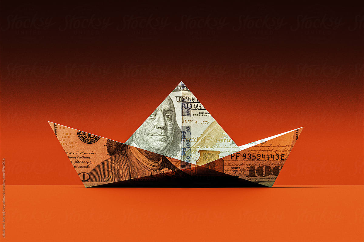 Wealthy Voyage- US Dollar Origami Boat