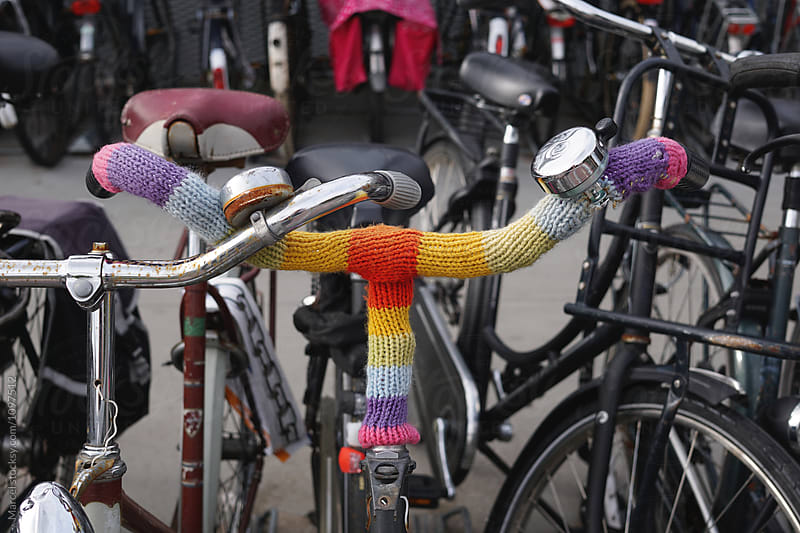Knitwork on bicycle