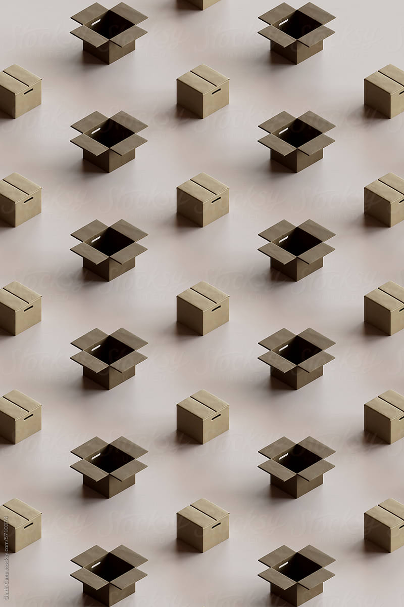 pattern of many boxes