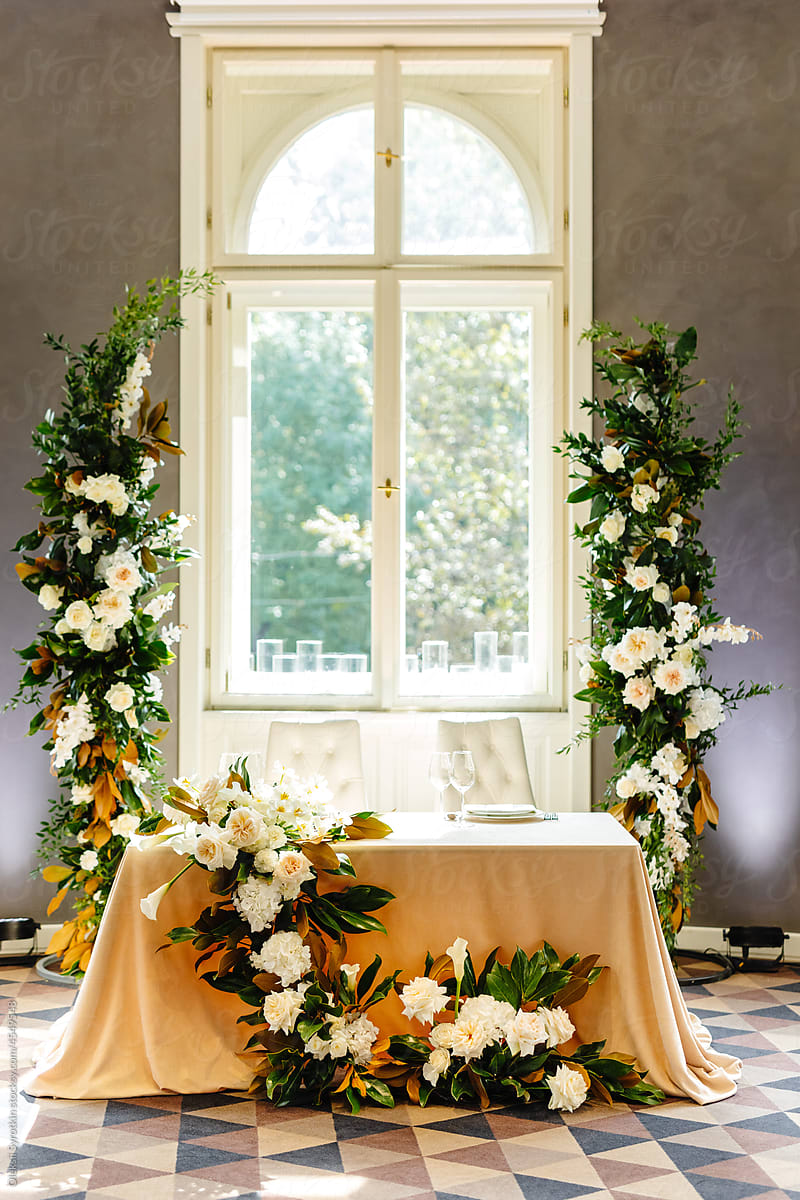 Reception table decor at wedding