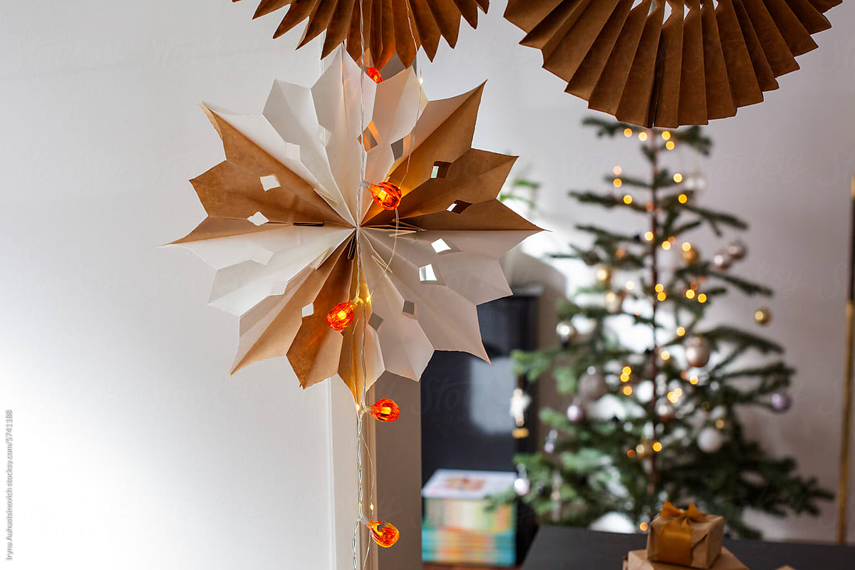 christmas stars , paper decorations