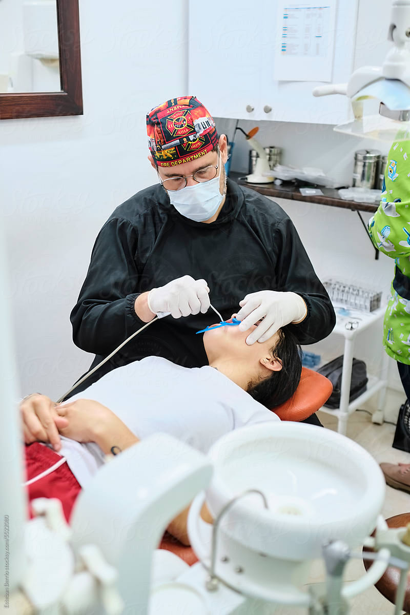 Teeth Cleaning Treatment In A Dental Clinic