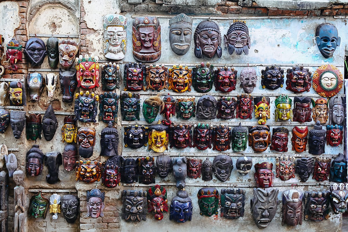 Traditional Buddhist masks