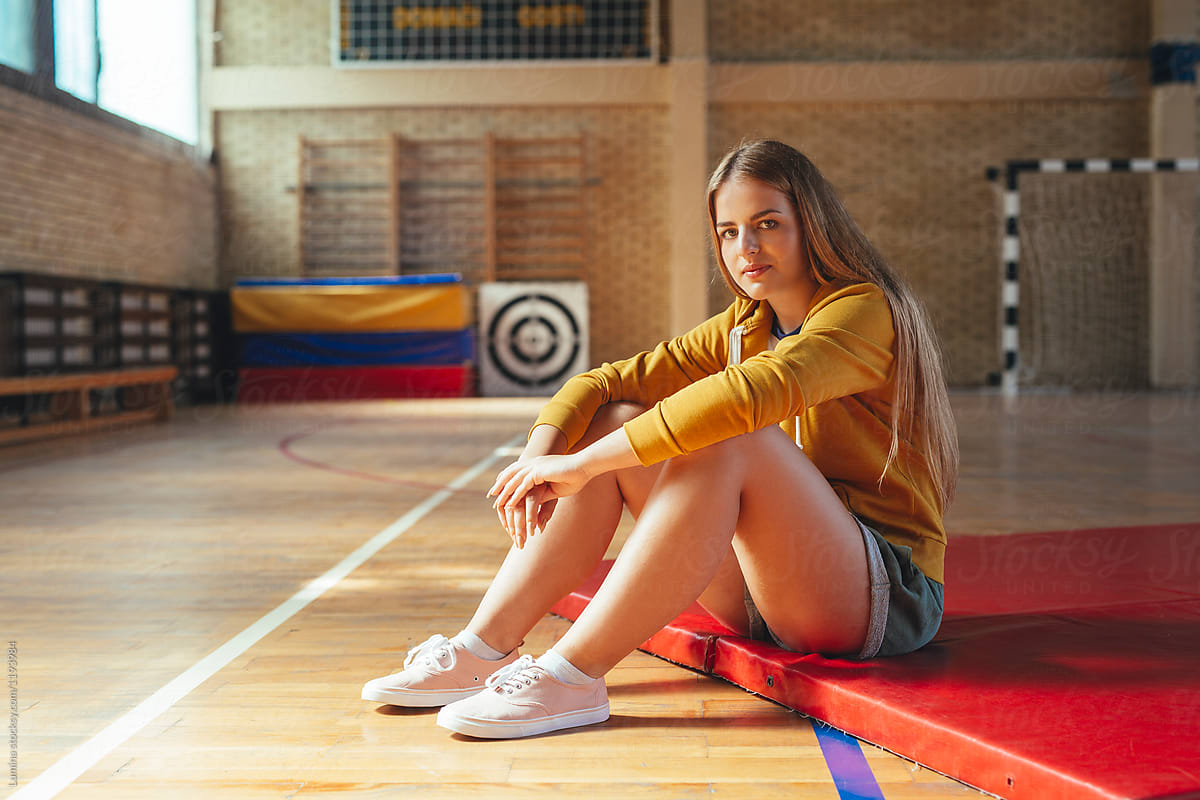 Portrait Of A Girl In School Gym By Lumina High School Teenager 