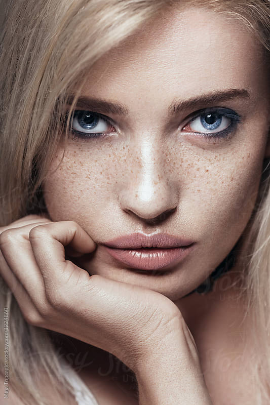 Beautiful Blonde Woman With Freckles By Maja Topcagic Freckle 4042