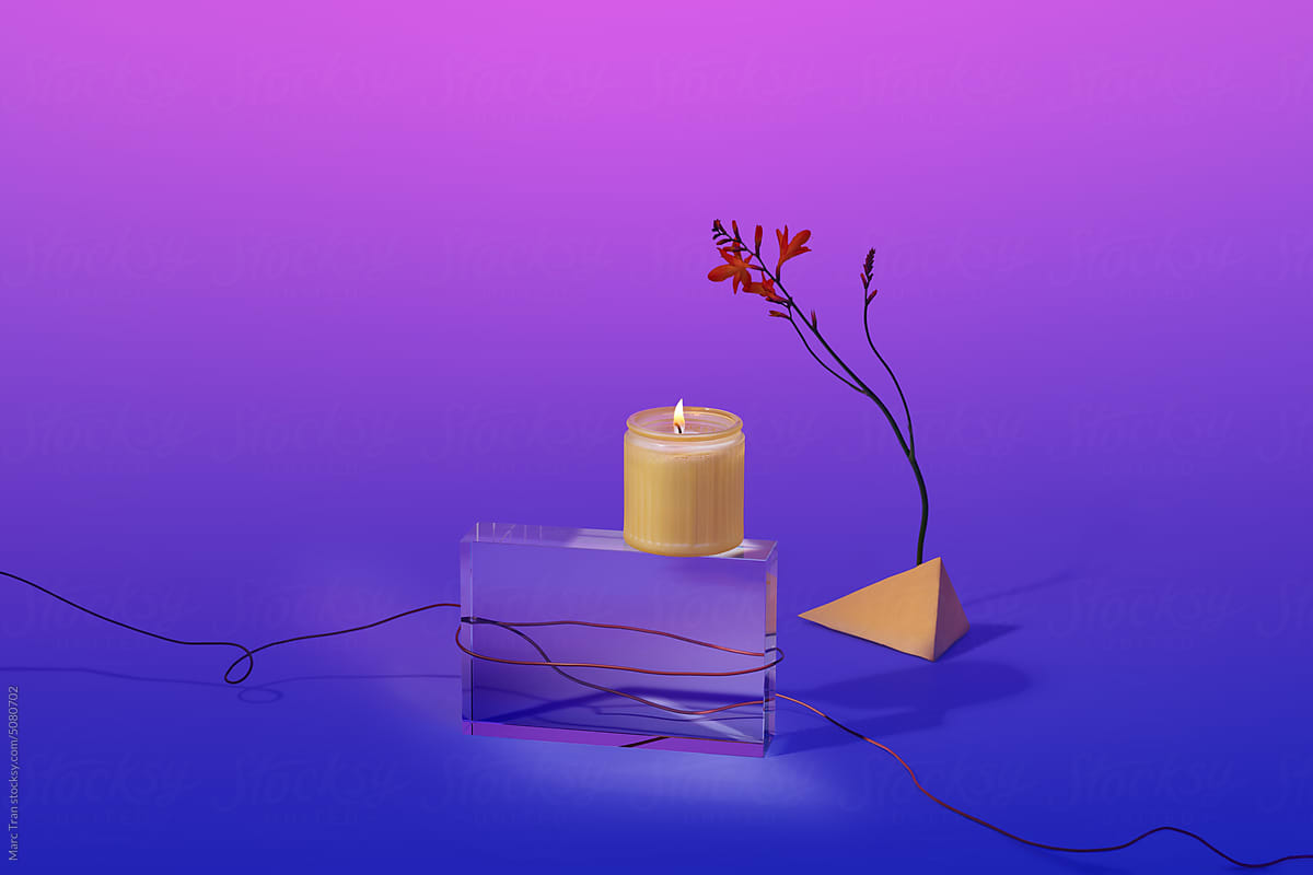 Soy Wax Candle in transparent Glass