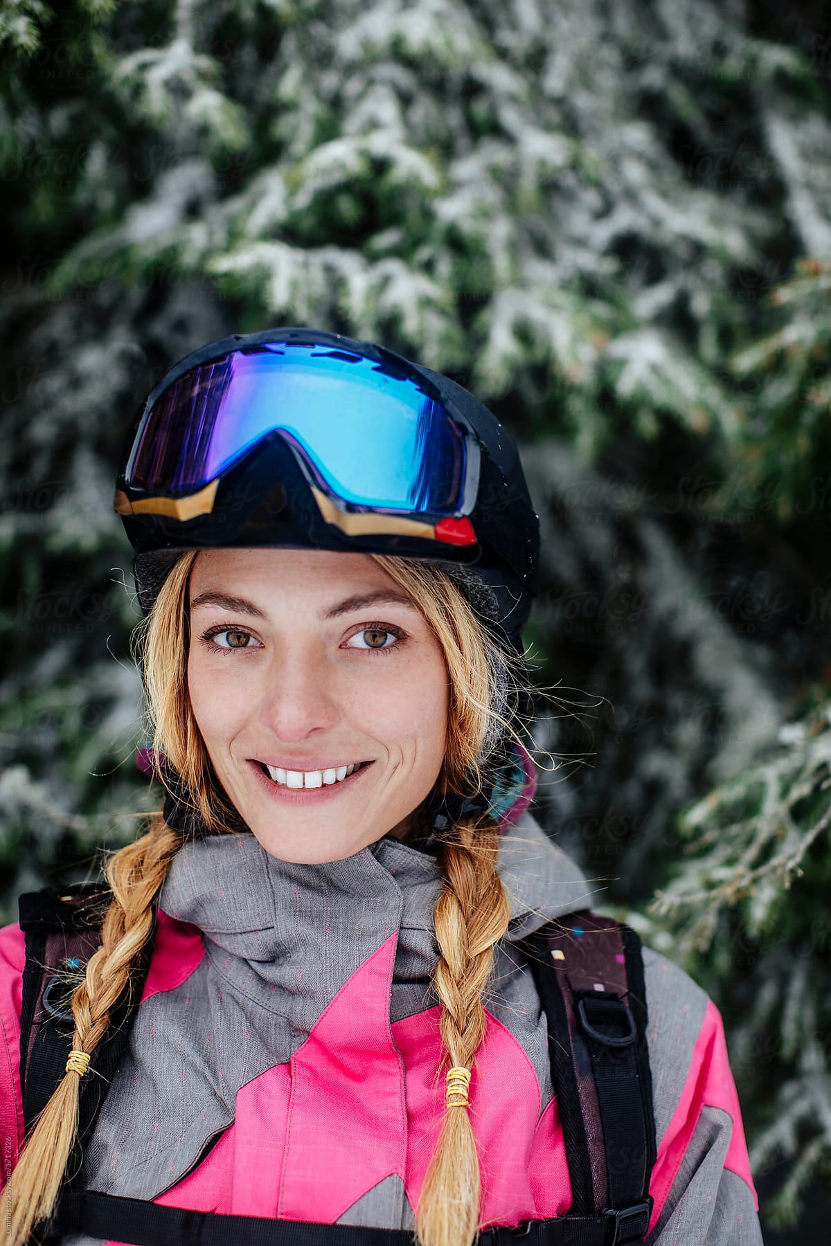 Portrait of Woman Skier