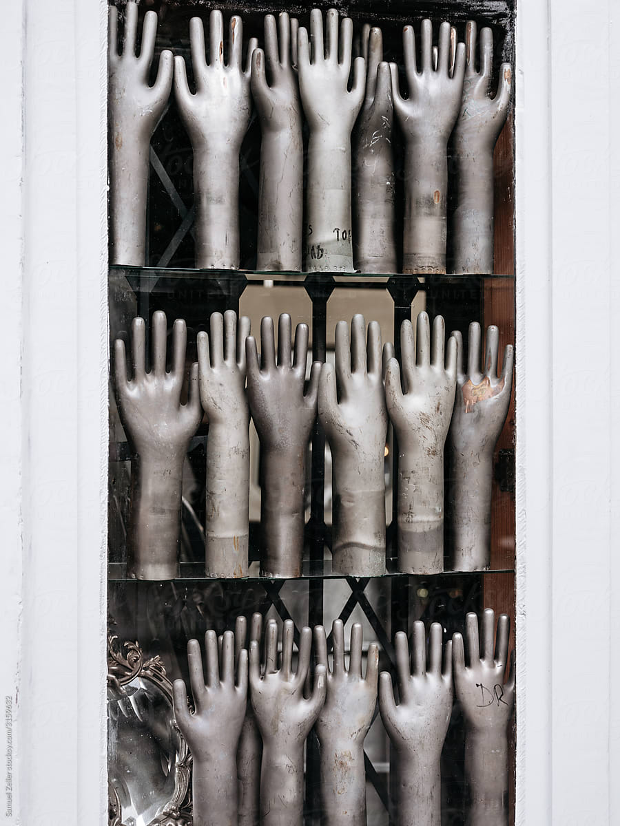 Vintage aluminium glove dryers