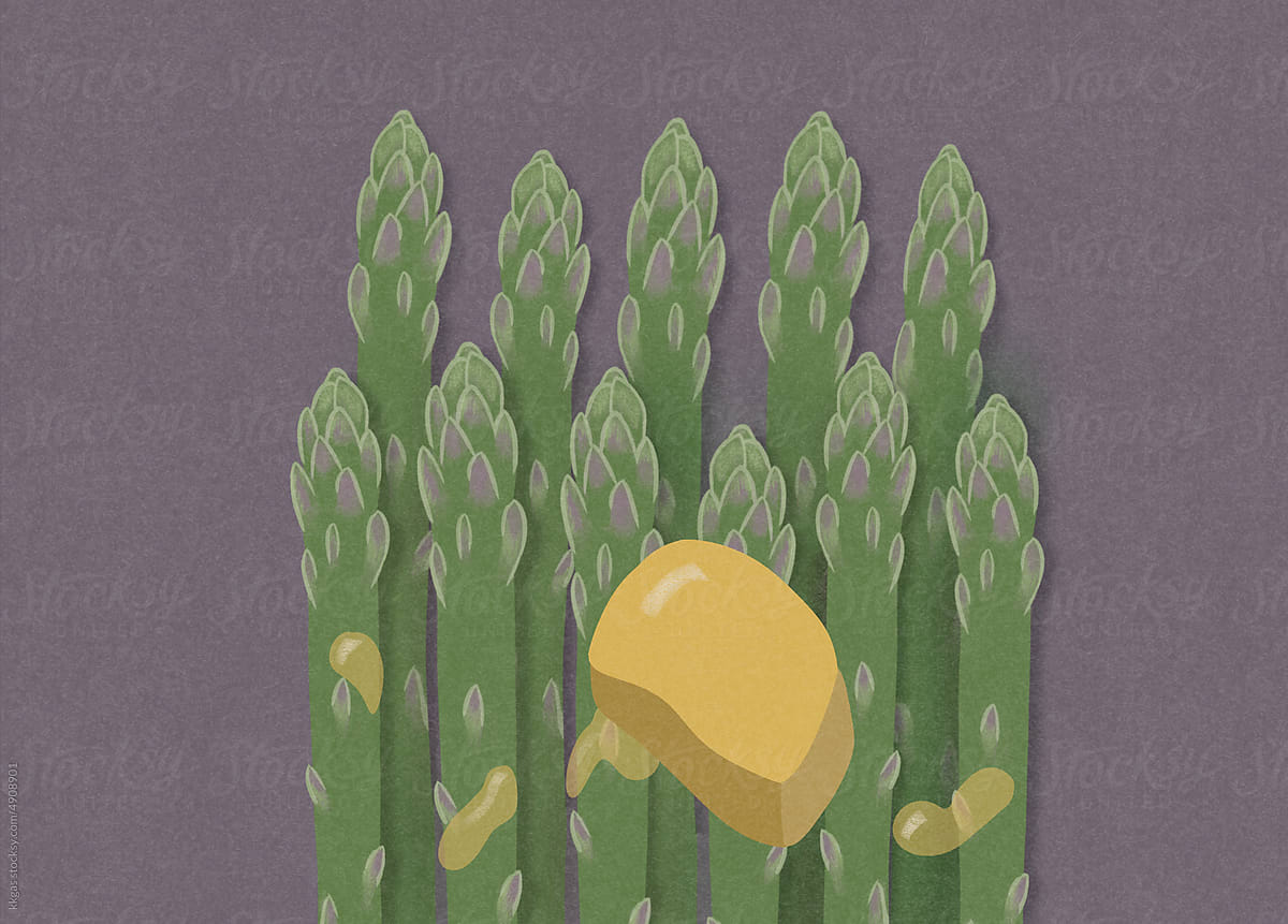 Asparagus with butter