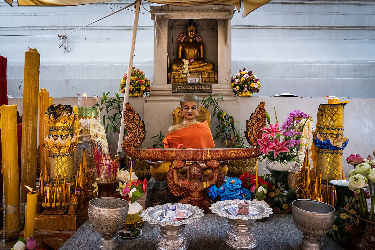 Buddhist shrine at a temple