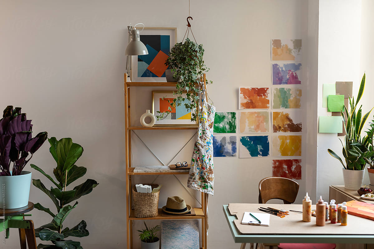 Painter's Studio full of house plants