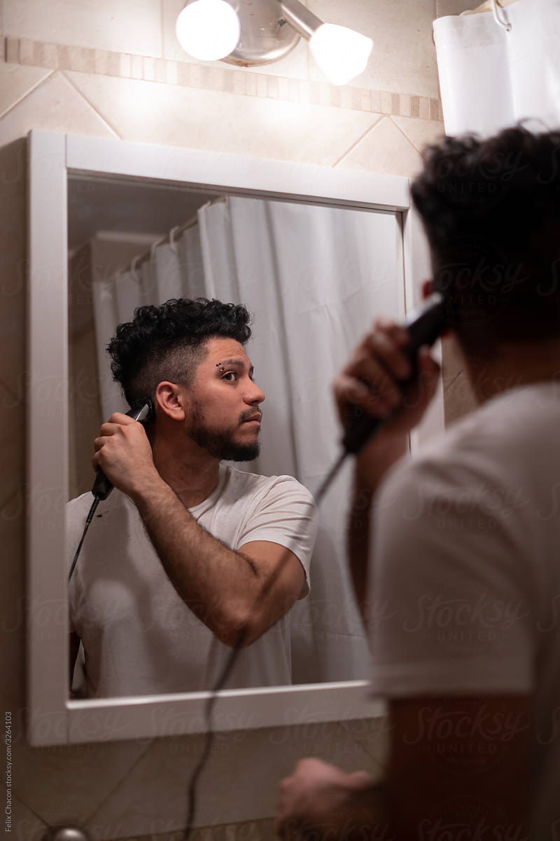 Self Haircut In The Bathroom