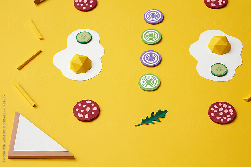 Paper craft food for eating