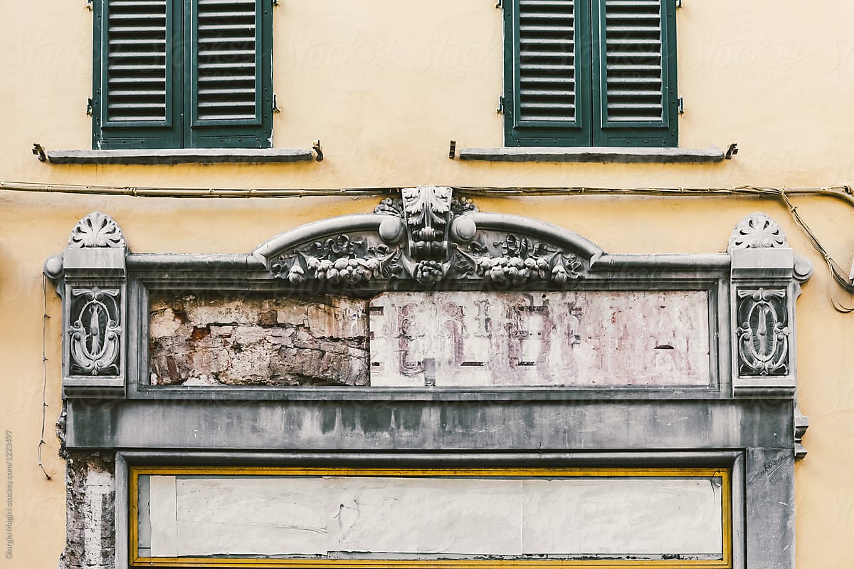Old Shop Sign in Italian Town